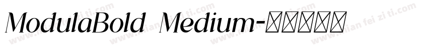 ModulaBold Medium字体转换